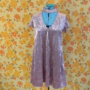 Pink Velvet Party Dress Sz Small